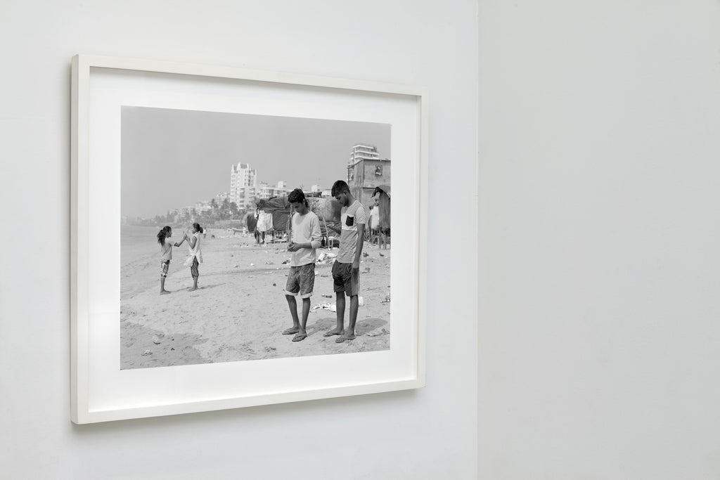 Beach Day, Mumbai, India, 2017 — framed on wall