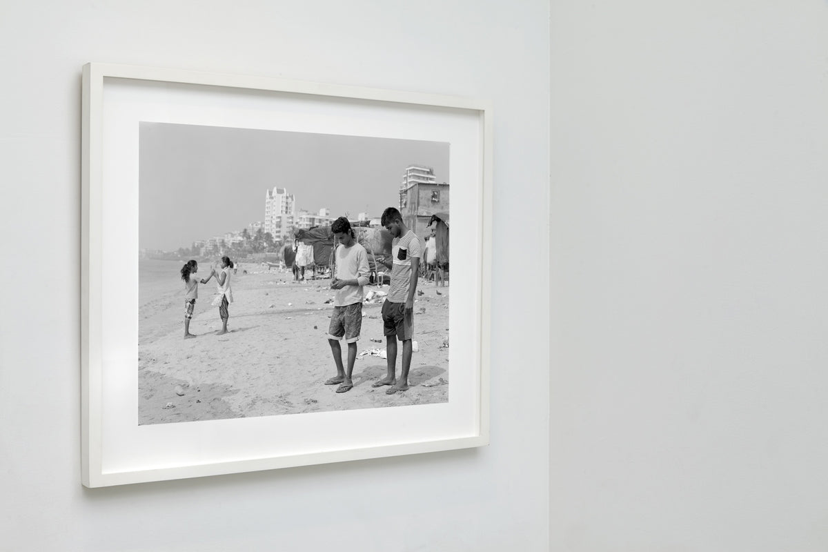 Beach Day, Mumbai, India, 2017 — framed on wall