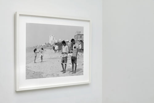 Beach Day, Mumbai, India, 2017 — framed on wall