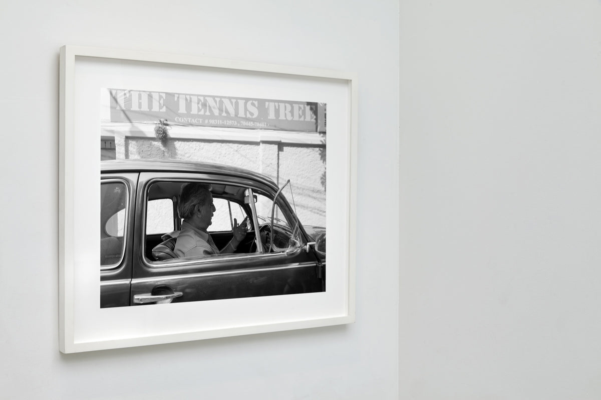 Beatle Driver, Kolkata, India, 2017 — framed on wall