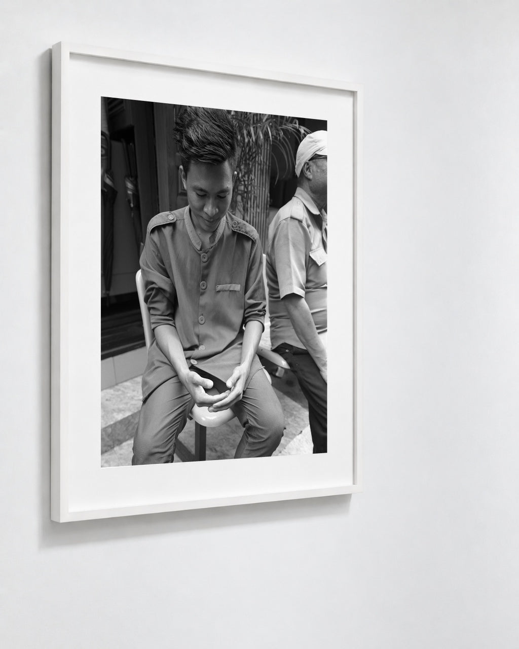 Bell Hop, Yangon, Myanmar, 2018 — framed on wall