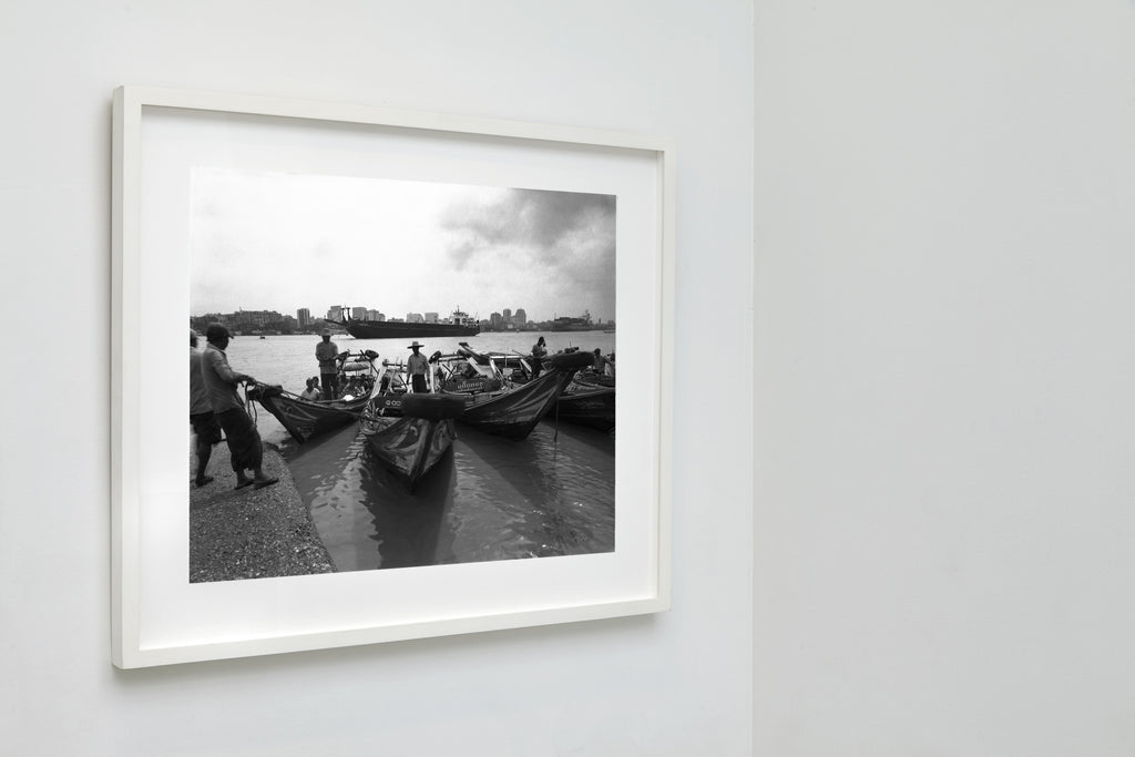 Boat Taxi, Yangon, Myanmar, 2018 — framed on wall