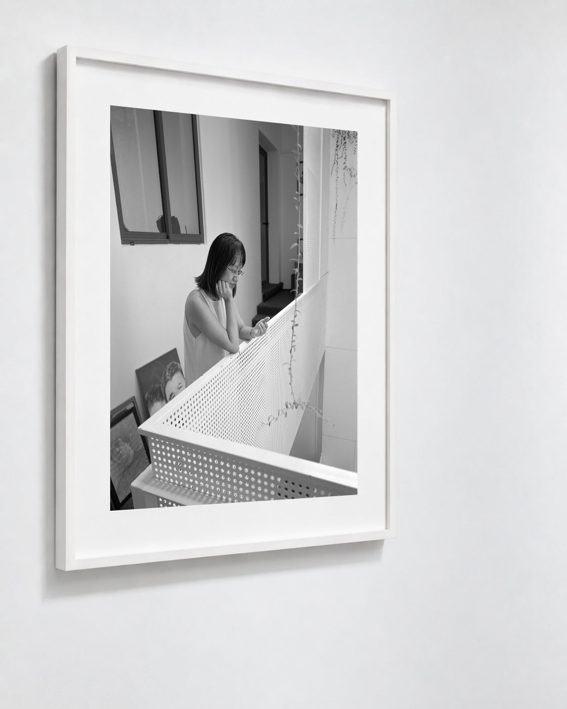 Break in Atrium, Hanoi, Vietnam, 2018 — framed on wall