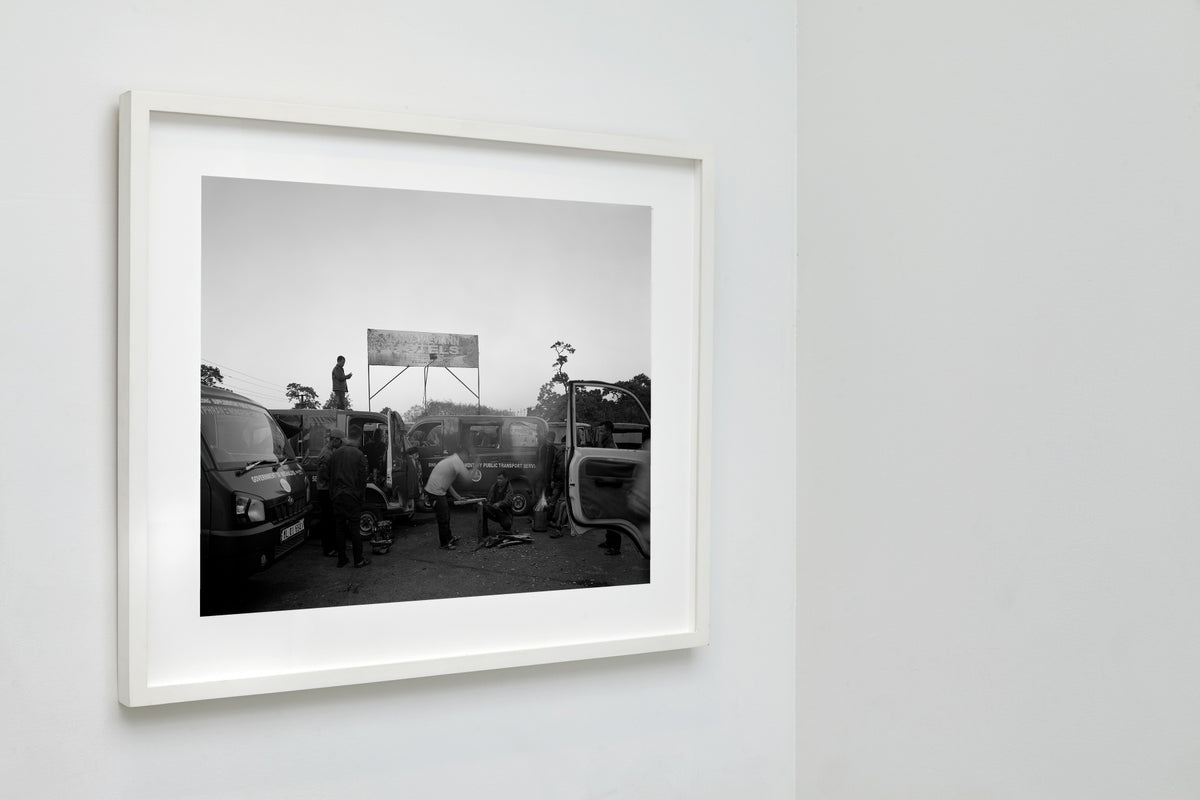 Bus Lot, Shillong, India, 2017 — framed on wall