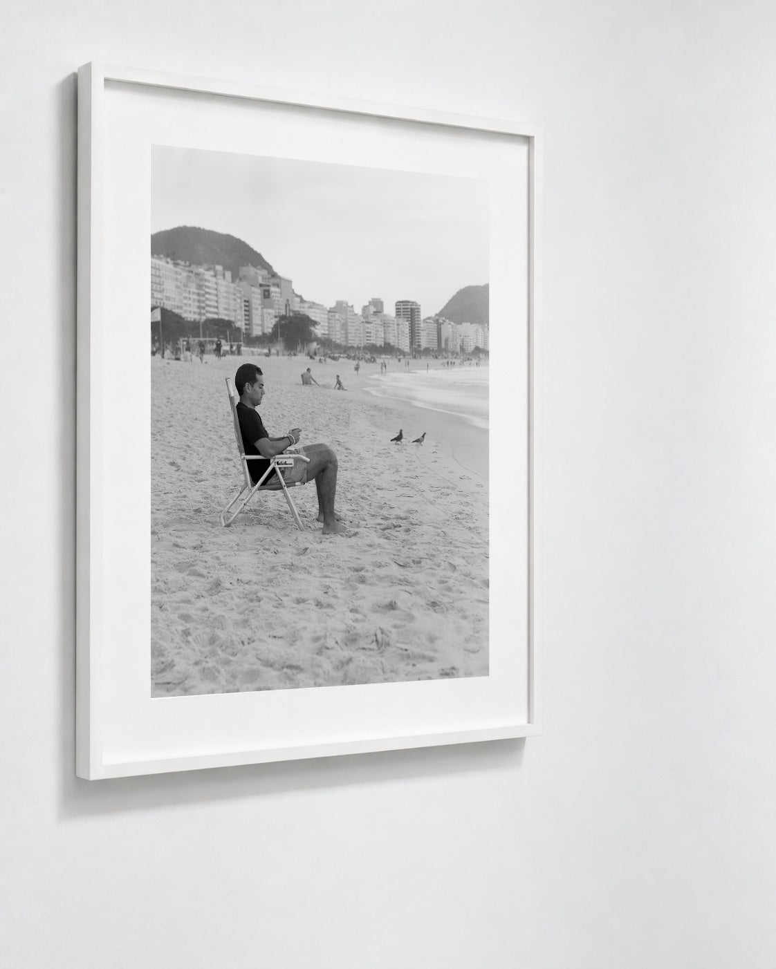 Diego, Copacabana Beach, Brazil, 2025 — framed on wall
