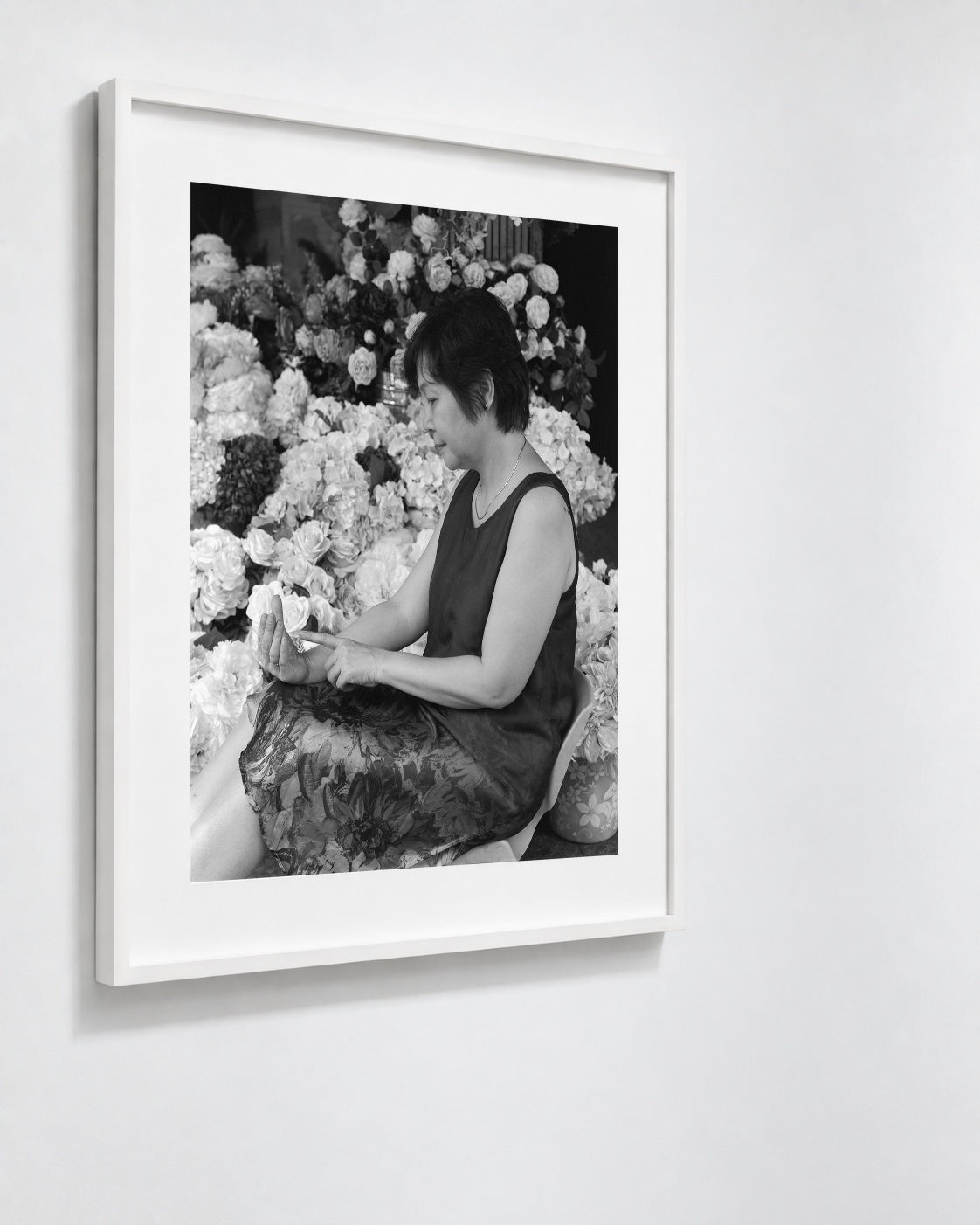 Flower Shop Owner, Hanoi, Vietnam, 2018 — framed on wall