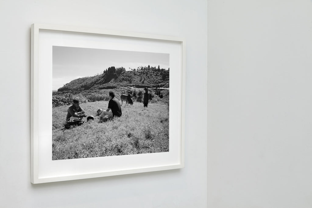 Hillside Smokers, Shillong, 2018 — framed on wall