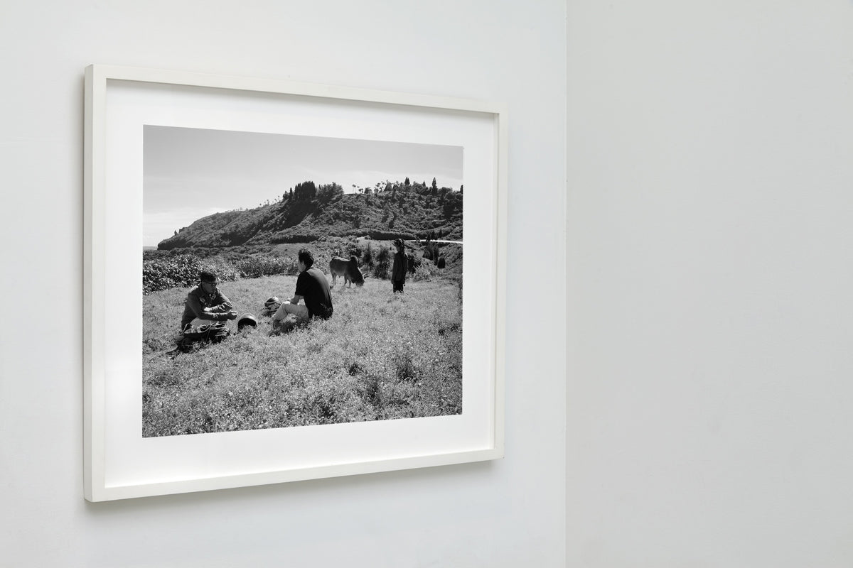 Hillside Smokers, Shillong, 2018 — framed on wall