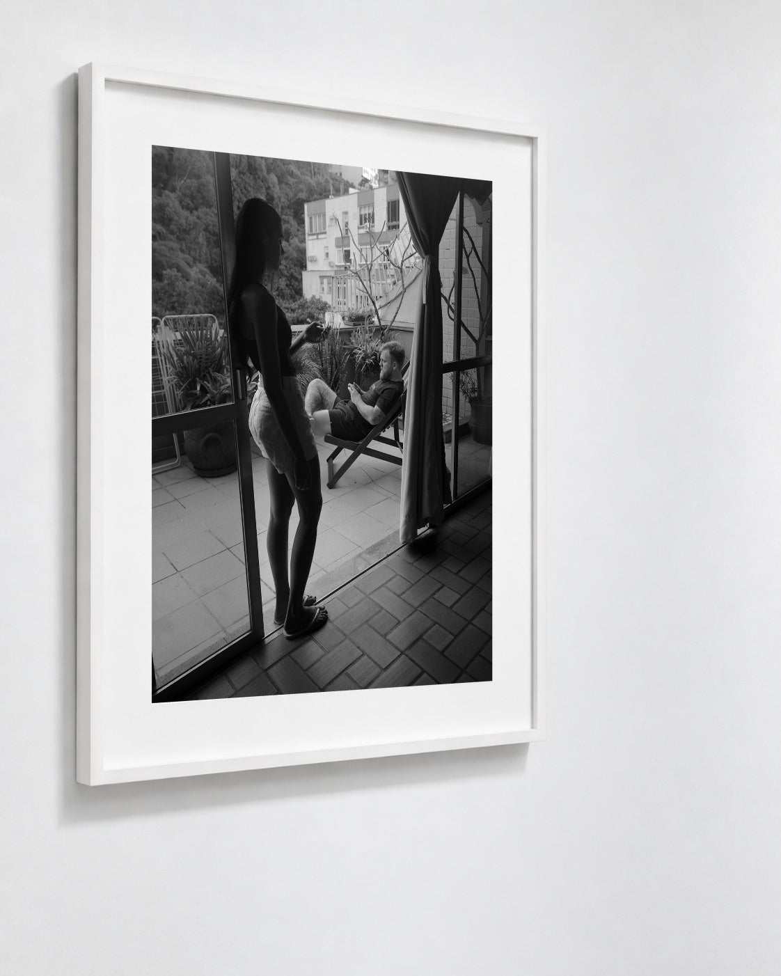 Jhenifer and Francisco, Rio de Janeiro, 2025, a framed black and white fine art print by Eric Pickersgill