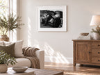 Lindsay and Louis, Southern Pines, North Carolina, 2014, a framed fine art print by Eric Pickersgill shown in a living room