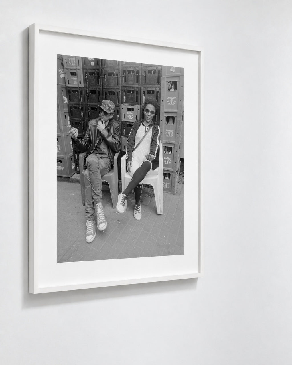 Lucas and Amanda, Rocinha, Brazil, 2025, a framed black and white fine art print by Eric Pickersgill
