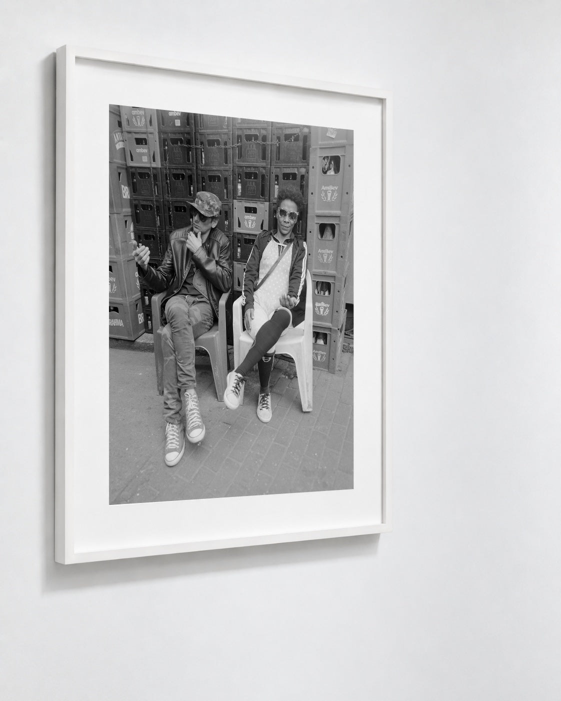 Lucas and Amanda, Rocinha, Brazil, 2025, a framed black and white fine art print by Eric Pickersgill
