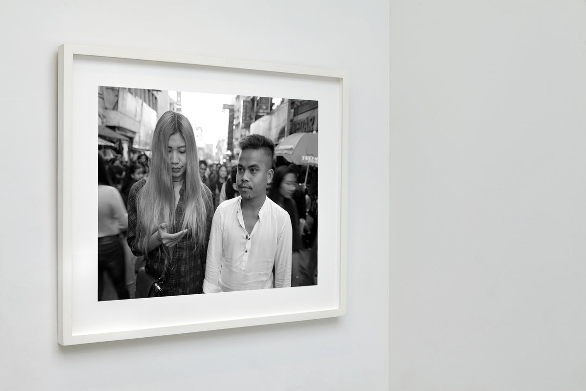 Market Couple, Shillong, India, 2017, a framed black and white fine art print by Eric Pickersgill