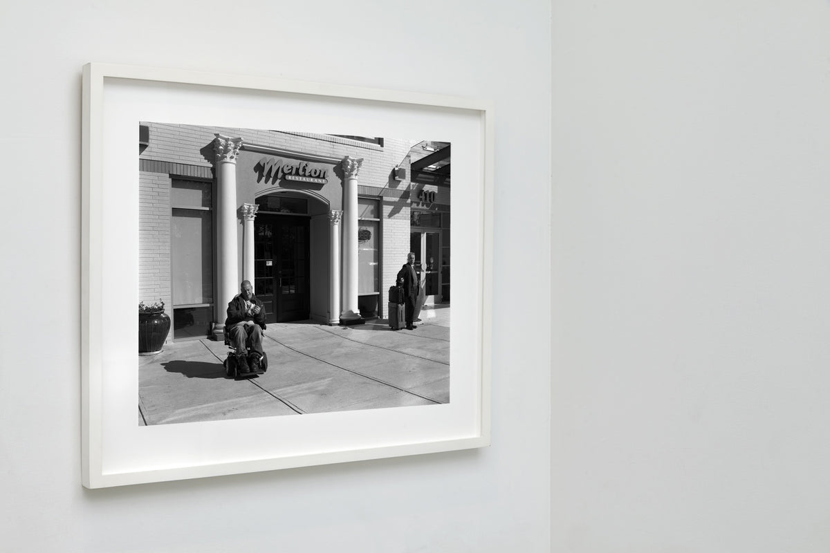 Micheal and the Man Who Minds, Chapel Hill, North Carolina, 2014 — framed on wall