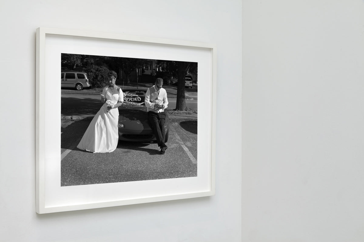 Michelle and Jimmy, Burlington, North Carolina, 2014, a framed black and white fine art print by Eric Pickersgill