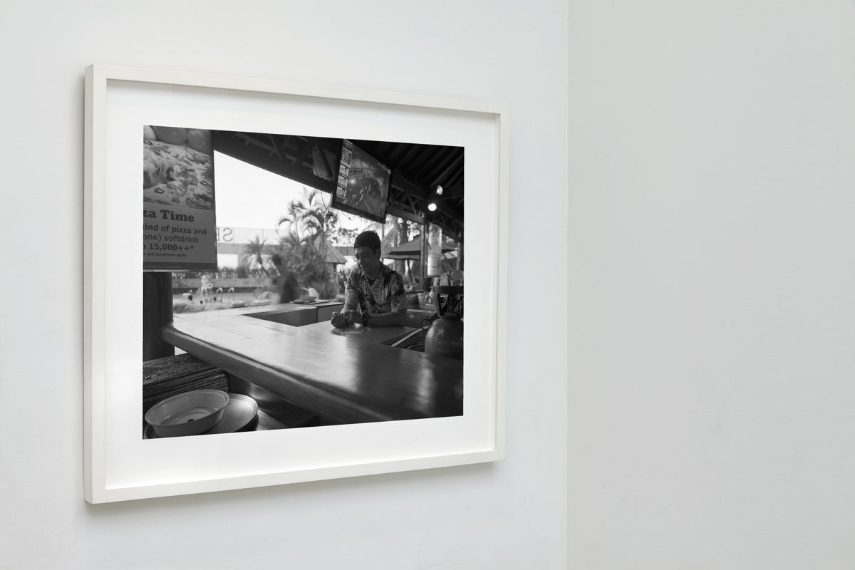 Poolside Bartender, Jakarta, Indonesia, 2018 — framed on wall