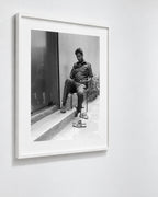 Sari Shop Security, Kolkata, India, 2017 — framed on wall