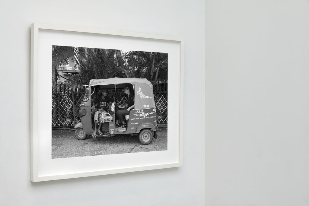 Simona and Guide, Yangon, Myanmar, 2018 — framed on wall