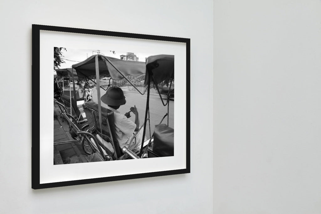 Took Took Driver, Hanoi, Vietnam, 2018 - black frame mockup