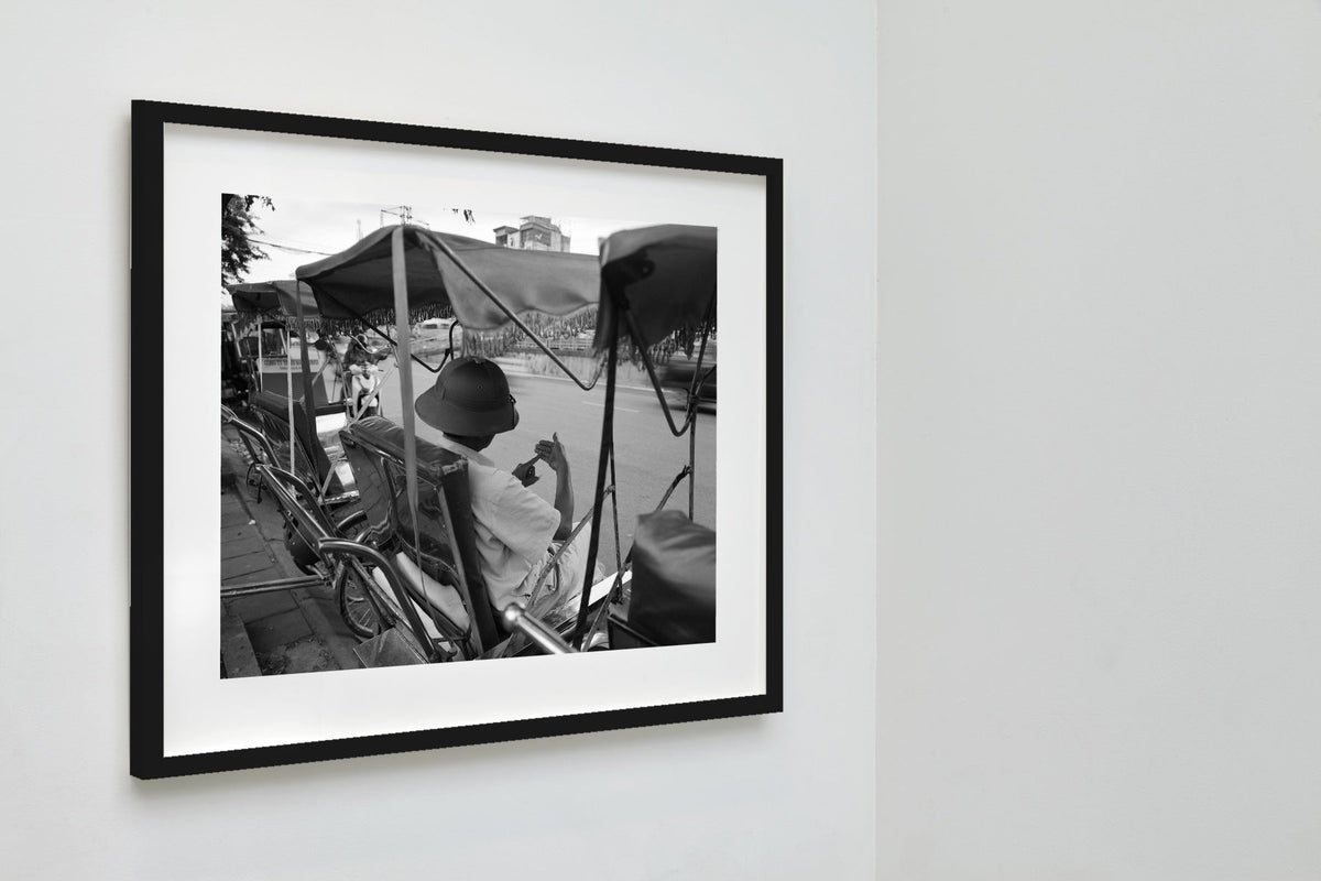 Took Took Driver, Hanoi, Vietnam, 2018 - black frame mockup