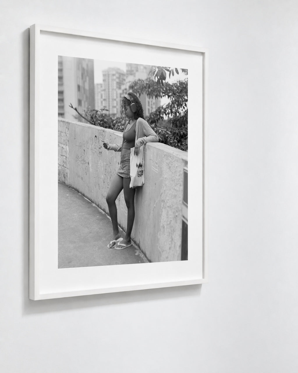 Viviane, Rocinha, Brazil, 2025 — framed on wall