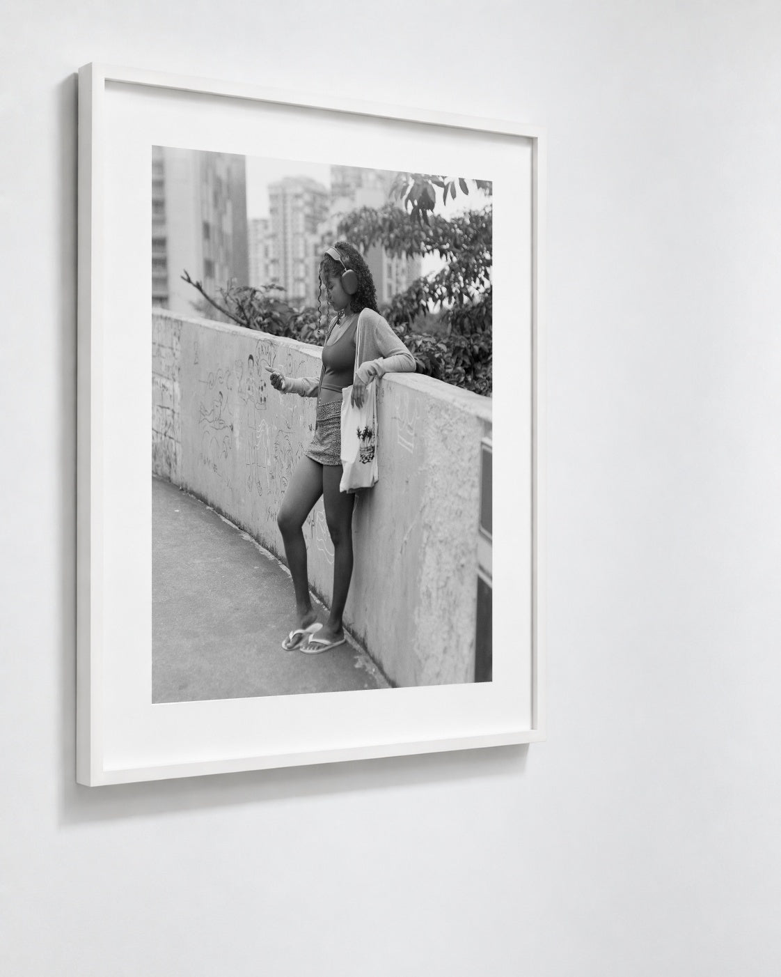Viviane, Rocinha, Brazil, 2025 — framed on wall